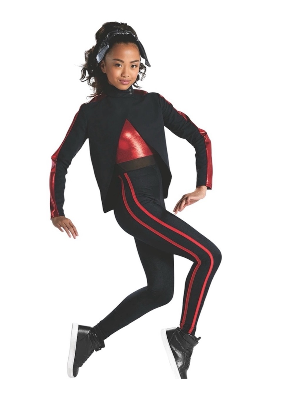 NEW Weissman So Far So Great Black & Red Dance Set - Size: LC
